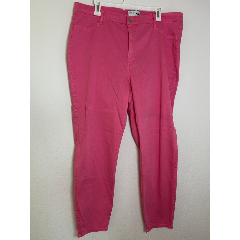 Fashion Nova Classic Color High Waist Skinny Jeans Pink Size 20 FN062401 NWT